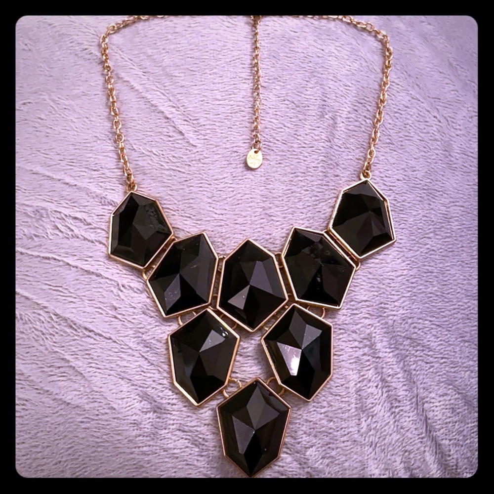 Black and gold costume necklace